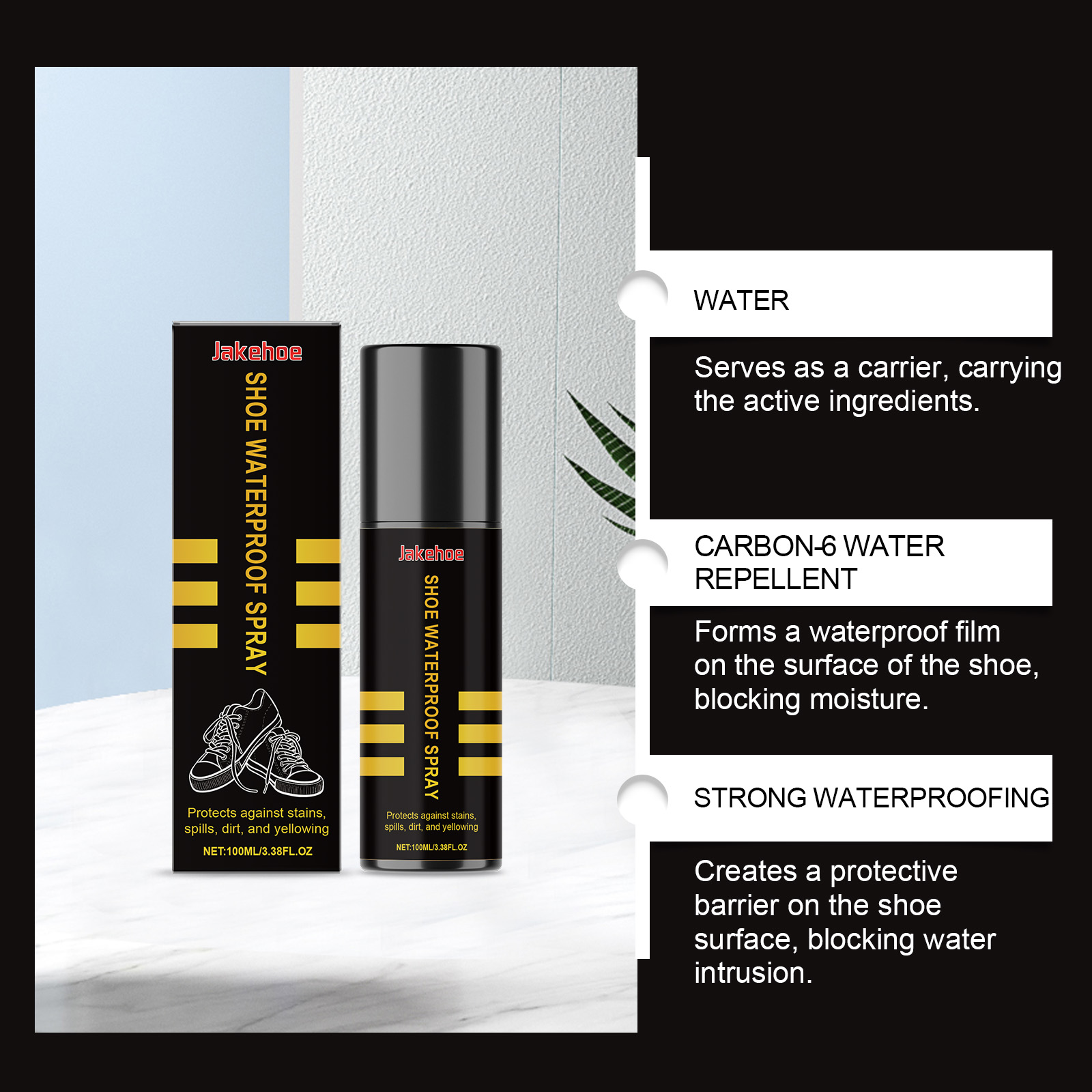 White Sneaker Care Kit - Waterdichte schoenbeschermingsspray, waterafstotende spray voor sneakers,